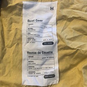 Urban Outfitters Yellow Duvet Cover